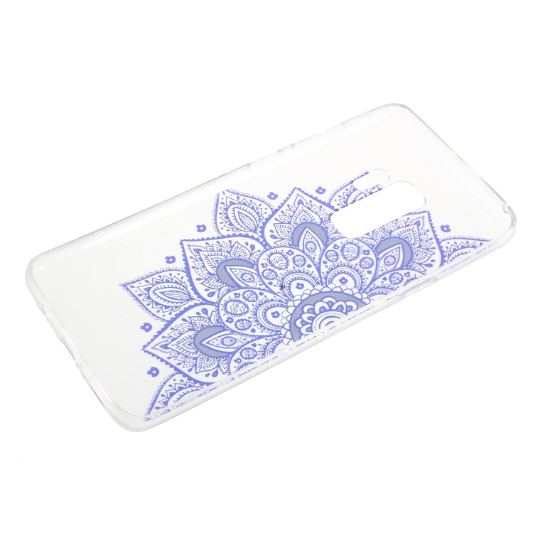 Ultra Thin Patterned Soft TPU Mobile Phone Casing for Samsung Galaxy S9+ SM-G965 - Half Flower-3