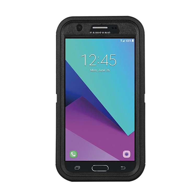 Shockproof Drop-proof Dust-proof PC + TPU Hybrid Case for Samsung Galaxy J7 V / J7 Perx - Black-2