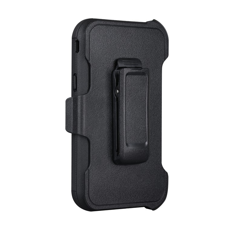 Heavy Duty PC + TPU Hybrid Belt Clip Kickstand Case for Samsung Galaxy J7 V / J7 Perx - Black-5