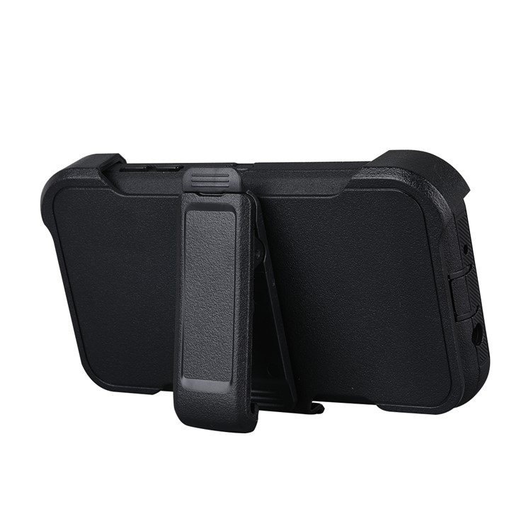 Heavy Duty PC + TPU Hybrid Belt Clip Kickstand Case for Samsung Galaxy J7 V / J7 Perx - Black-6
