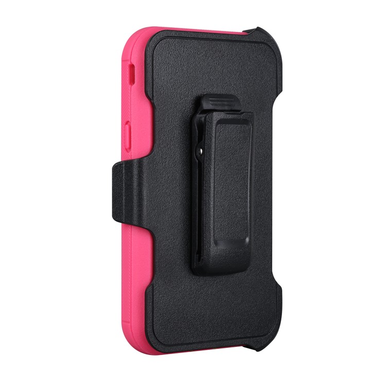 Heavy Duty PC + TPU Hybrid Belt Clip Kickstand Phone Case for Samsung Galaxy J7 V / J7 Perx - Green / Rose-5