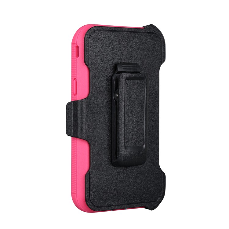 Heavy Duty PC + TPU Hybrid Belt Clip Kickstand Phone Shell for Samsung Galaxy J7 V / J7 Perx - Light Blue / Rose-5