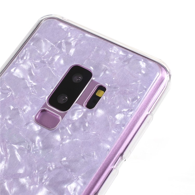Epoxy Shell Pattern Flexible TPU Back Case for Samsung Galaxy S9 Plus SM-G965 - White-3