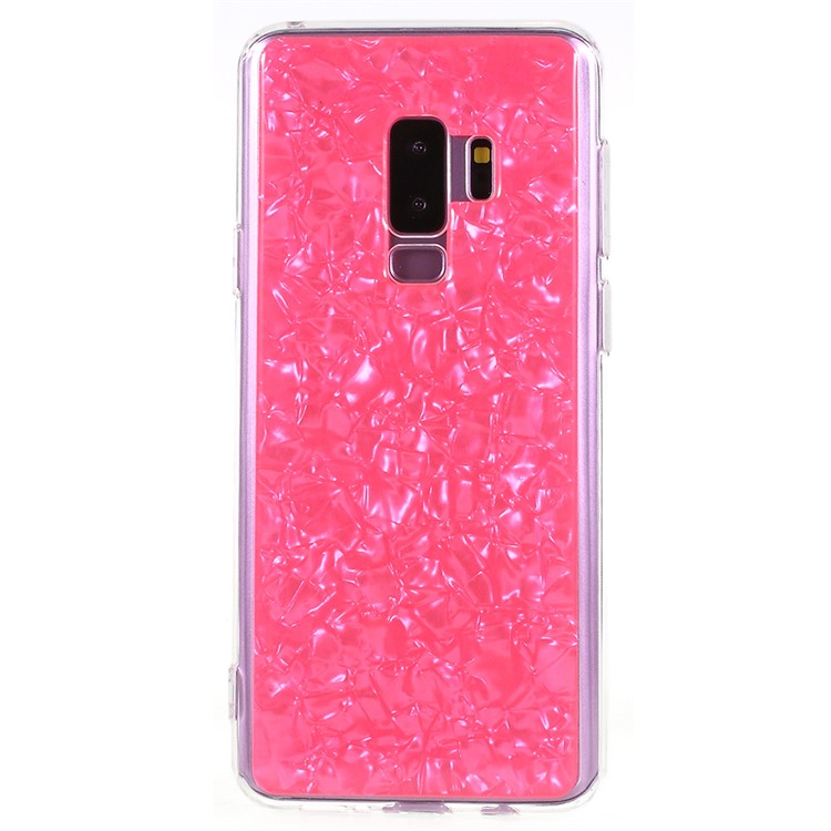 Epoxy Shell Pattern Flexible TPU Protection Phone Shell for Samsung Galaxy S9+ SM-G965 - Rose-1