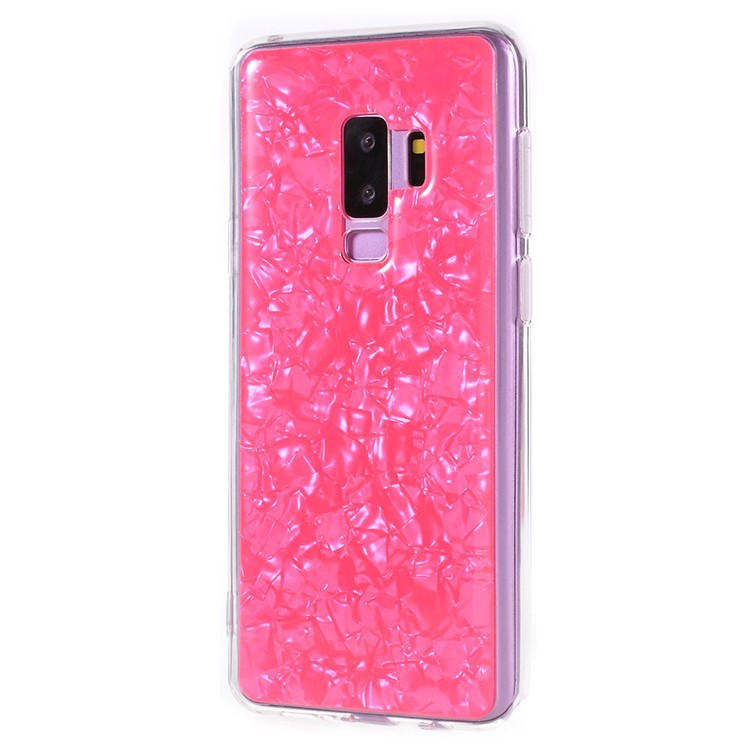 Epoxy Shell Pattern Flexible TPU Protection Phone Shell for Samsung Galaxy S9+ SM-G965 - Rose-2