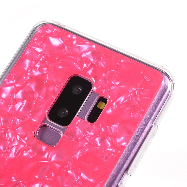 Epoxy Shell Pattern Flexible TPU Protection Phone Shell for Samsung Galaxy S9+ SM-G965 - Rose-3