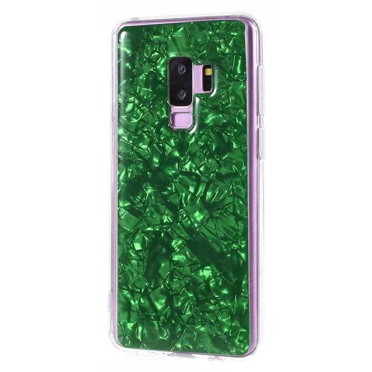 Epoxy Shell Pattern Flexible TPU Mobile Cover Shell for Samsung Galaxy S9+ SM-G965 - Green-2