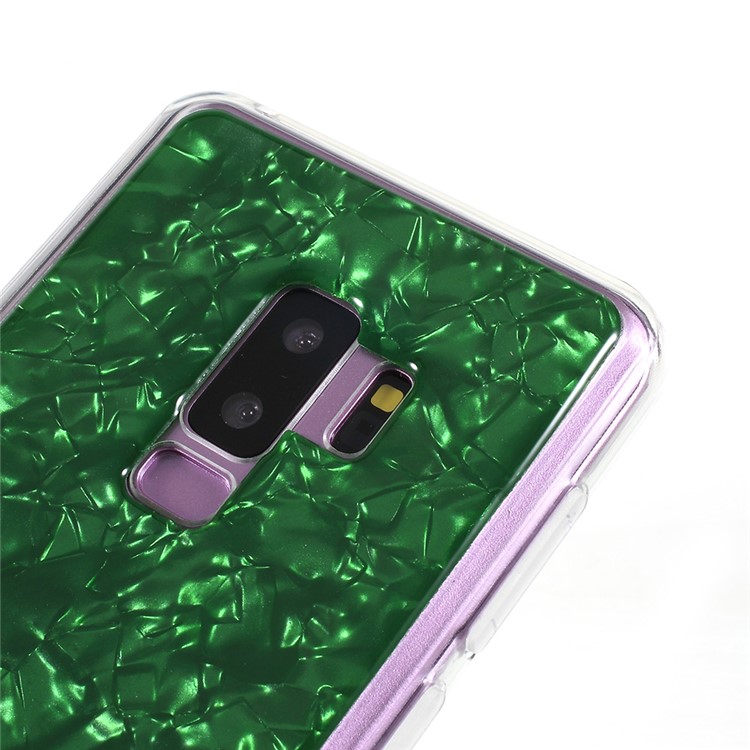 Epoxy Shell Pattern Flexible TPU Mobile Cover Shell for Samsung Galaxy S9+ SM-G965 - Green-3