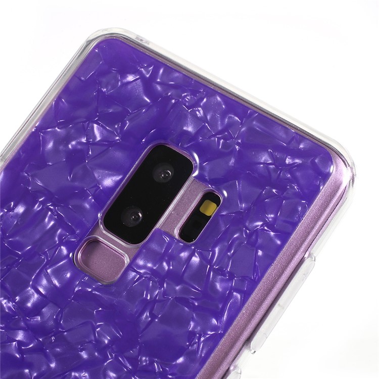 Epoxy Shell Pattern Soft TPU Case Cover for Samsung Galaxy S9 Plus SM-G965 - Purple-3