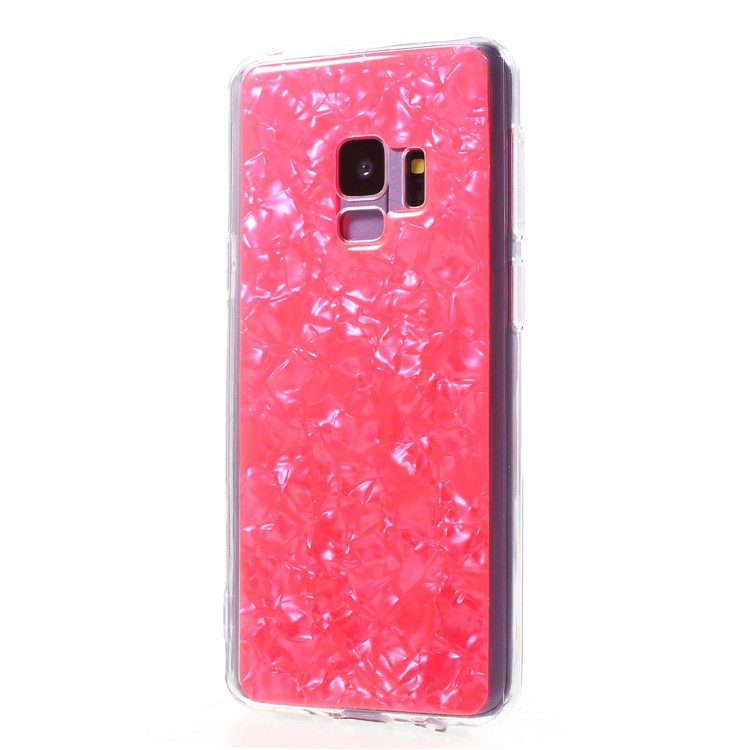 Epoxy Shell Pattern Soft TPU Mobile Phone Shell for Samsung Galaxy S9 SM-G960 - Rose-2