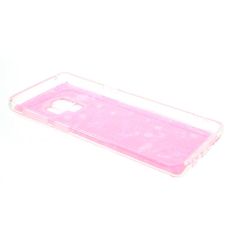 Epoxy Shell Pattern Soft TPU Mobile Phone Shell for Samsung Galaxy S9 SM-G960 - Rose-4