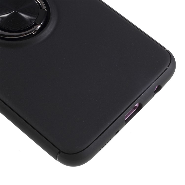 Finger Ring Kickstand TPU Case (Built-in Magnetic Holder Metal Sheet) for Samsung Galaxy S9 Plus SM-G965 - All Black-5