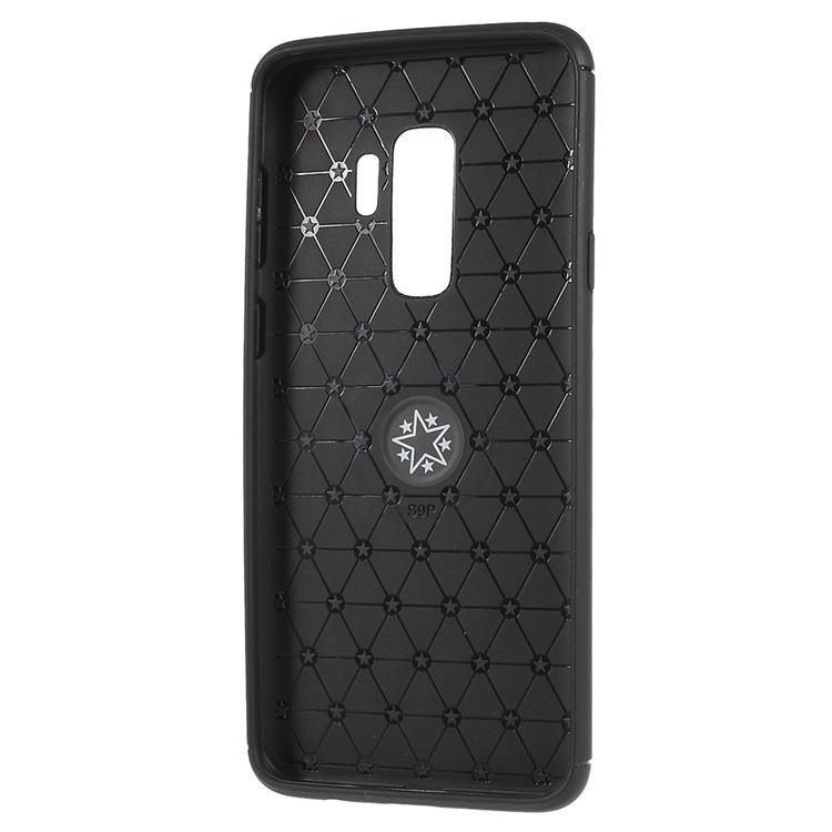 Finger Ring Kickstand TPU Case (Built-in Magnetic Holder Metal Sheet) for Samsung Galaxy S9 Plus SM-G965 - All Black-9