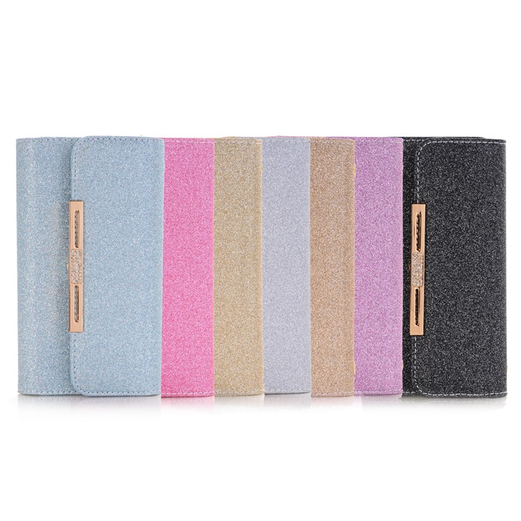 For Samsung Galaxy S9 Detachable 2-in-1 Glitter Powder Diamond PU Leather Wallet + TPU Back Case - Black-12
