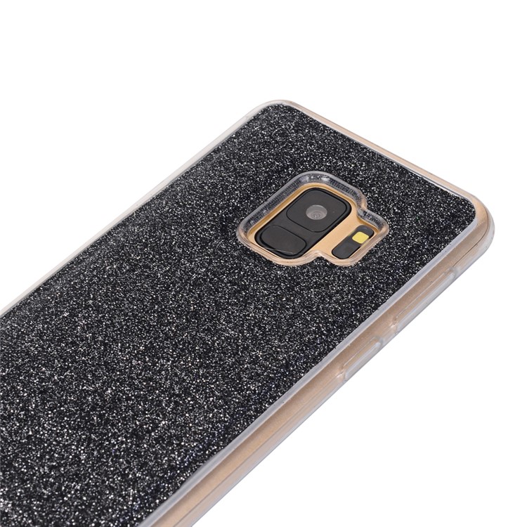For Samsung Galaxy S9 Detachable 2-in-1 Glitter Powder Diamond PU Leather Wallet + TPU Back Case - Black-5