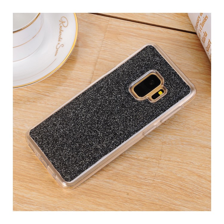 For Samsung Galaxy S9 Detachable 2-in-1 Glitter Powder Diamond PU Leather Wallet + TPU Back Case - Black-8
