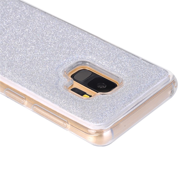 For Samsung Galaxy S9 Detachable 2-in-1 Glitter Powder Diamond PU Leather Wallet + TPU Phone Case - Silver-6