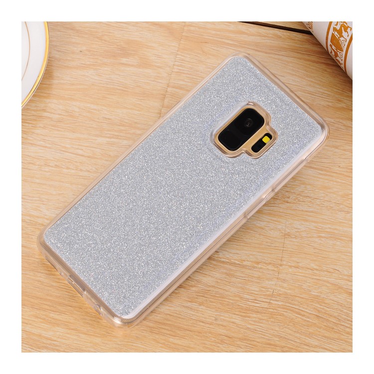For Samsung Galaxy S9 Detachable 2-in-1 Glitter Powder Diamond PU Leather Wallet + TPU Phone Case - Silver-7