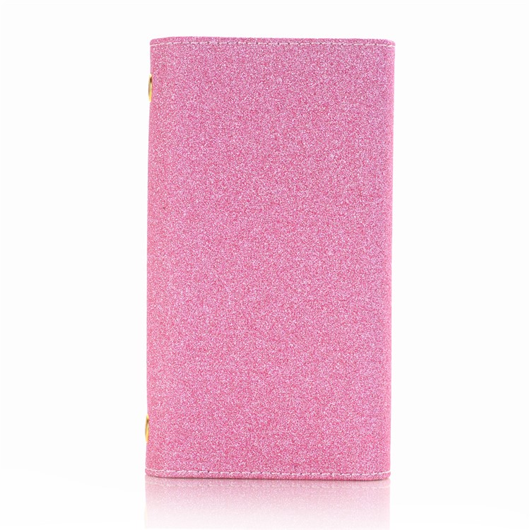 For Samsung Galaxy S9 Detachable 2-in-1 Glitter Powder Diamond PU Leather Wallet + TPU Mobile Phone Case - Rose-2