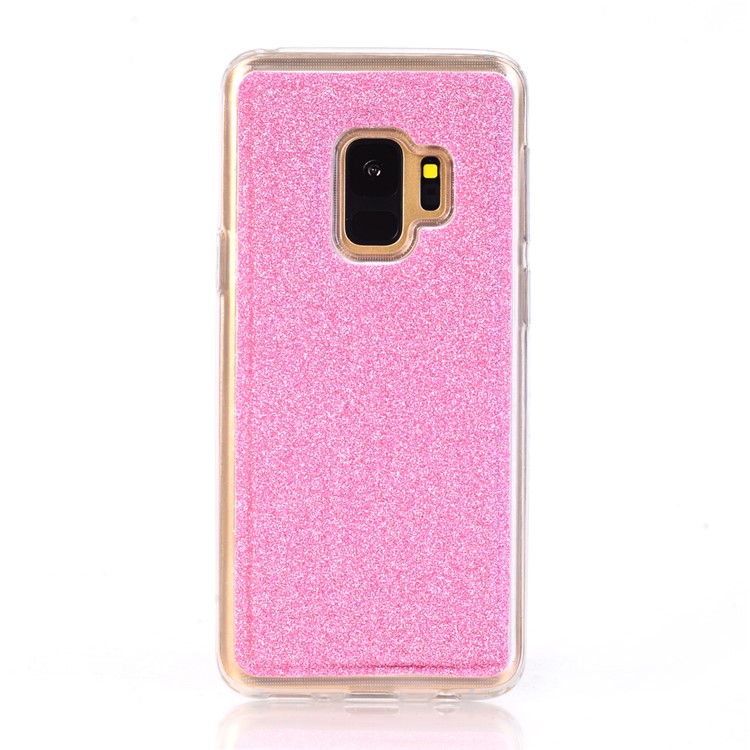 For Samsung Galaxy S9 Detachable 2-in-1 Glitter Powder Diamond PU Leather Wallet + TPU Mobile Phone Case - Rose-3