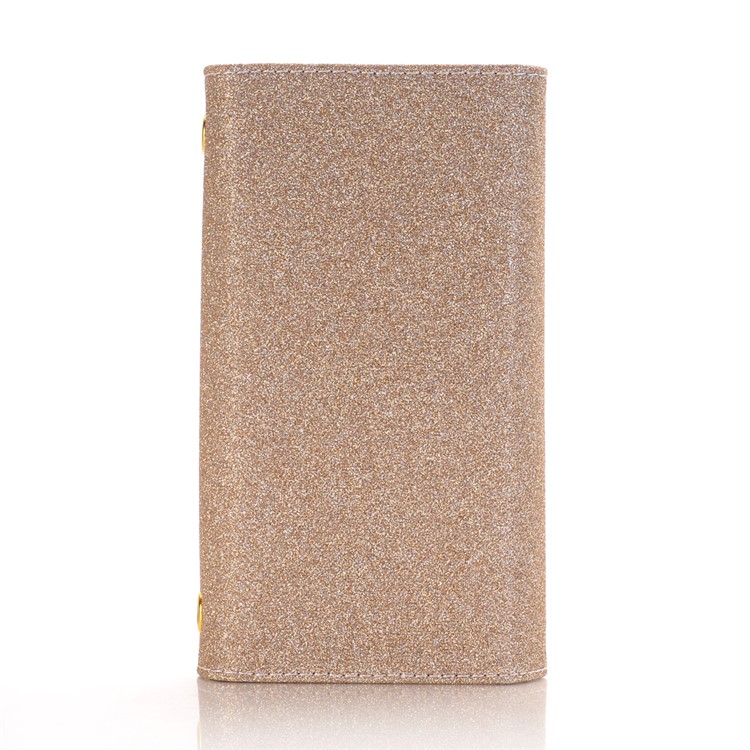Para Samsung Galaxy S9 Destacável 2 Em 1 Glitter Em Pó Em Diamante PU Couro Wallet + TPU Caixa De Telefone Celular - Rosa Ouro-2