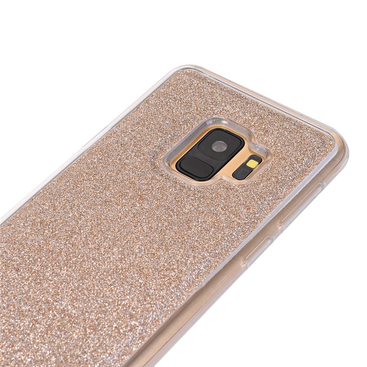 Para Samsung Galaxy S9 Destacável 2 Em 1 Glitter Em Pó Em Diamante PU Couro Wallet + TPU Caixa De Telefone Celular - Rosa Ouro-4