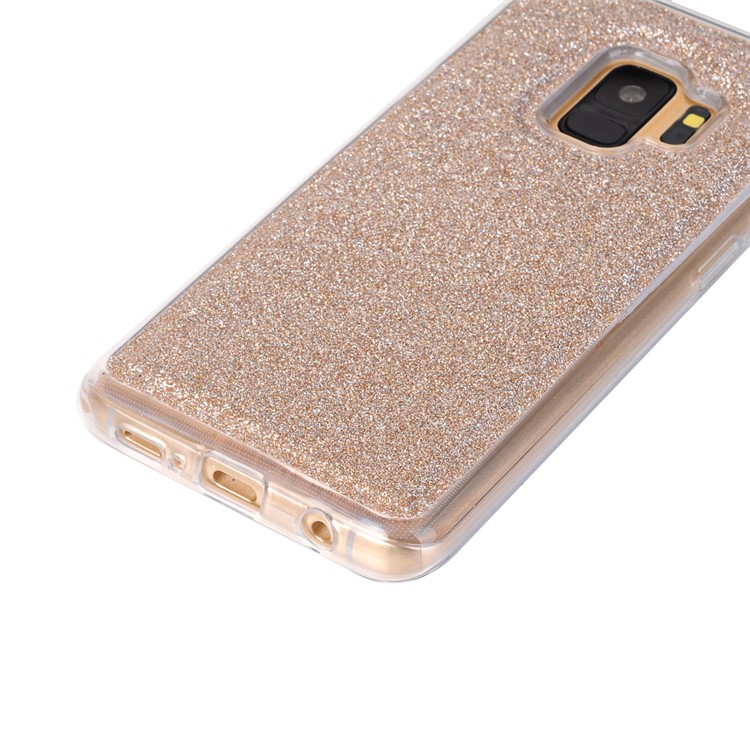 Para Samsung Galaxy S9 Destacável 2 Em 1 Glitter Em Pó Em Diamante PU Couro Wallet + TPU Caixa De Telefone Celular - Rosa Ouro-5