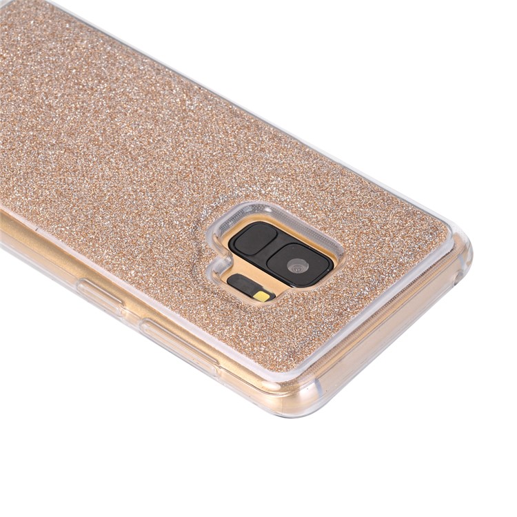 Para Samsung Galaxy S9 Destacável 2 Em 1 Glitter Em Pó Em Diamante PU Couro Wallet + TPU Caixa De Telefone Celular - Rosa Ouro-6