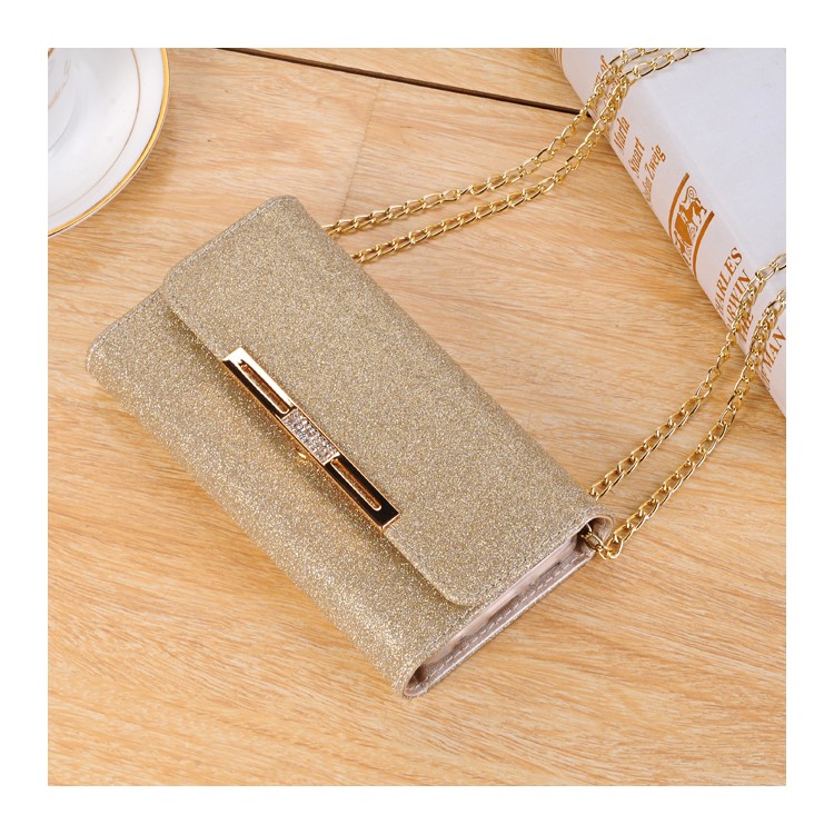 For Samsung Galaxy S9 Detachable 2-in-1 Glitter Powder Diamond PU Leather Wallet + TPU Back Protective Shell - Gold-8