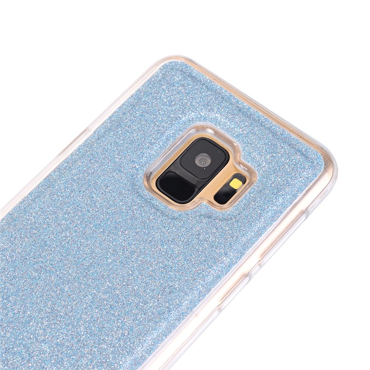 For Samsung Galaxy S9 Detachable 2-in-1 Glitter Powder Diamond PU Leather Wallet + TPU Back Mobile Casing - Blue-4