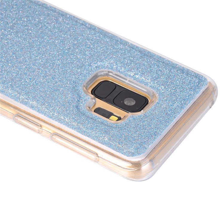 For Samsung Galaxy S9 Detachable 2-in-1 Glitter Powder Diamond PU Leather Wallet + TPU Back Mobile Casing - Blue-6