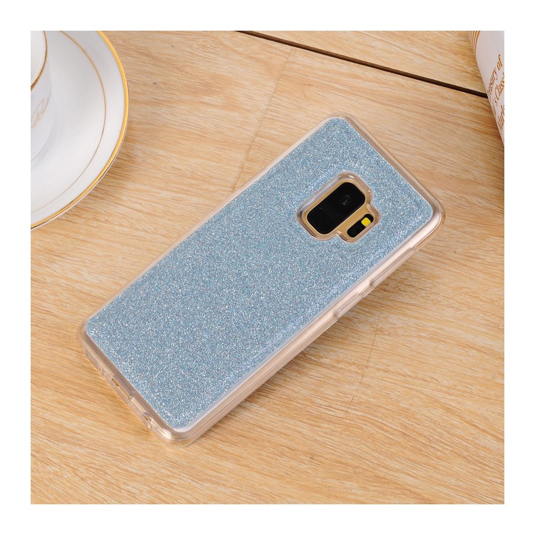 For Samsung Galaxy S9 Detachable 2-in-1 Glitter Powder Diamond PU Leather Wallet + TPU Back Mobile Casing - Blue-7