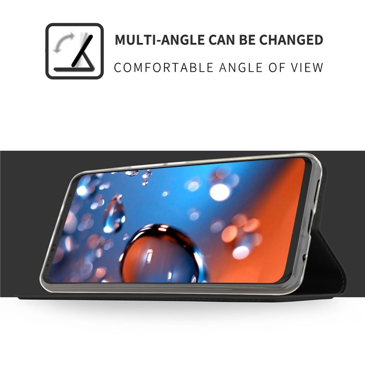 Flip Stand Magnetic Adsorption Leather Case with Card Holder for Samsung Galaxy S9+ G965 - Black-4