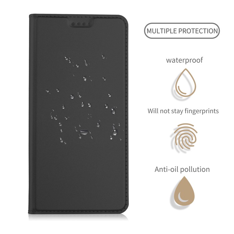 Flip Stand Magnetic Adsorption Leather Case with Card Holder for Samsung Galaxy S9+ G965 - Black-7