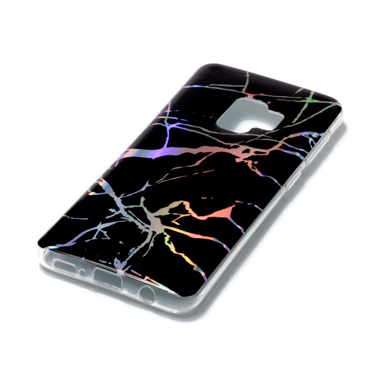 Marble Pattern Electroplated TPU Back Case for Samsung Galaxy S9 SM-G960 - Black-4