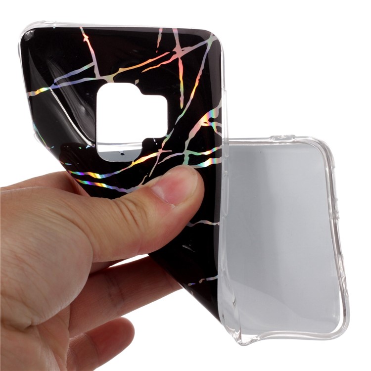 Marble Pattern Electroplated TPU Back Case for Samsung Galaxy S9 SM-G960 - Black-5