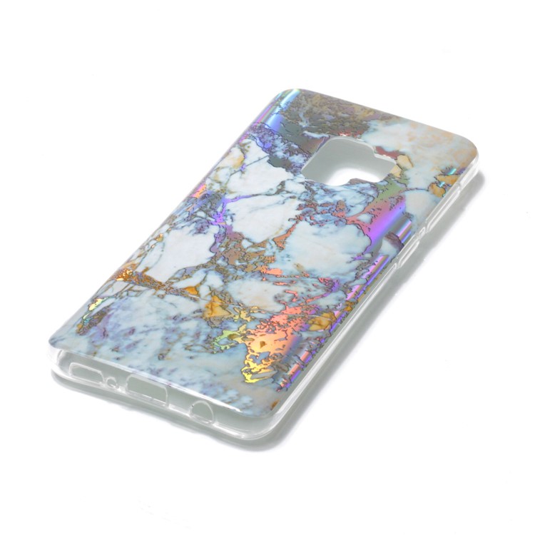Marble Pattern Electroplated TPU Gel Casing for Samsung Galaxy S9 SM-G960 - Multi-color-4