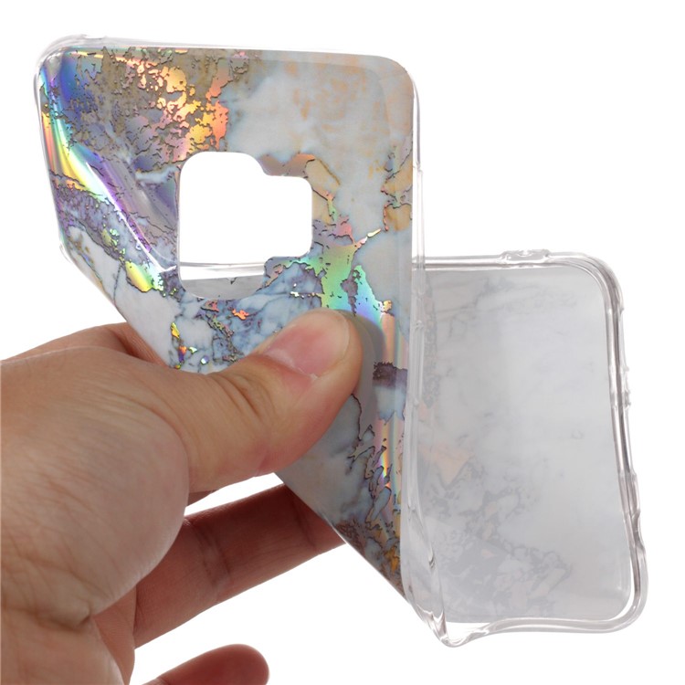 Marble Pattern Electroplated TPU Gel Casing for Samsung Galaxy S9 SM-G960 - Multi-color-5