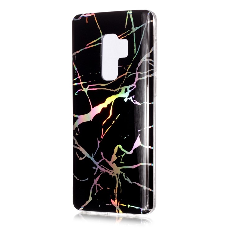 Marble Pattern Colorized Electroplated TPU Back Case for Samsung Galaxy S9+ SM-G965 - Black-3