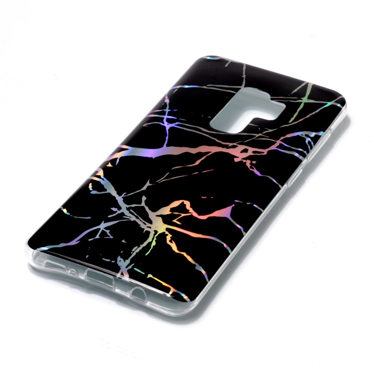 Marble Pattern Colorized Electroplated TPU Back Case for Samsung Galaxy S9+ SM-G965 - Black-4