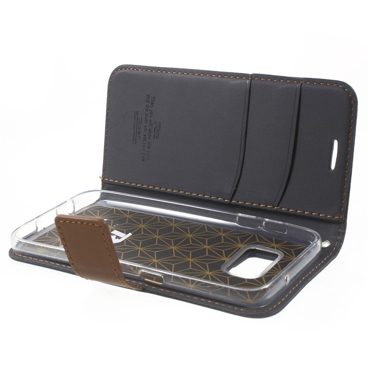 ROAR Diary Leather Wallet Case for Samsung Galaxy S7 - Black-5