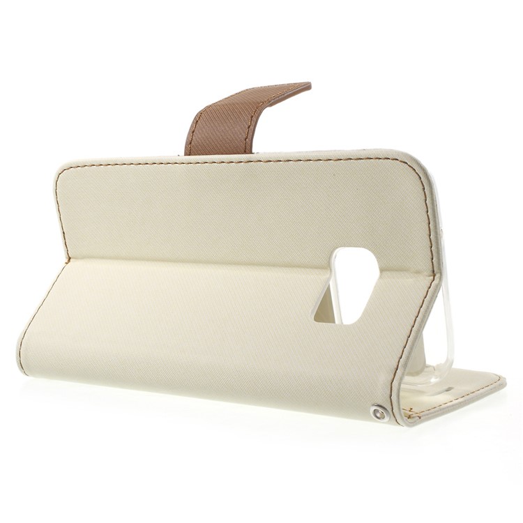 ROAR KOREA Diary Leather Wallet Cover for Samsung Galaxy S7 - White-3