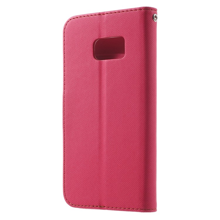 ROAR KOREA Diary Leather Wallet Case Cover for Samsung Galaxy S7 - Rose-2