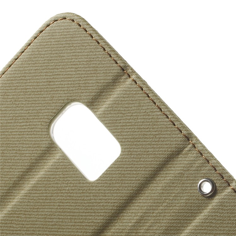 ROAR KOREA Diary PU Leather Wallet Case for Samsung Galaxy S7 - Khaki-6