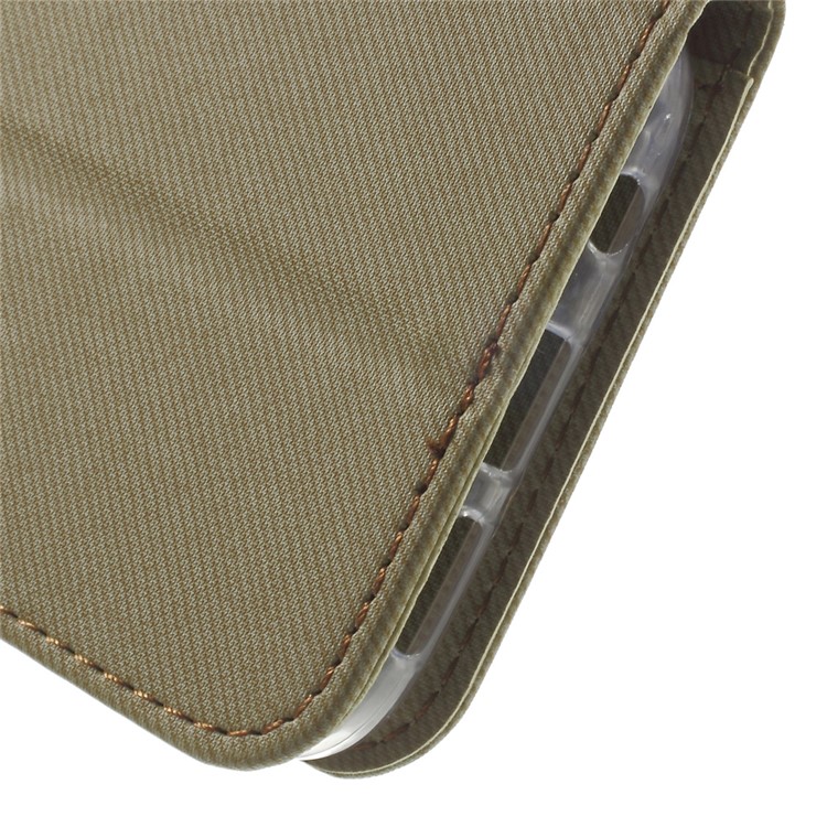 ROAR KOREA Diary PU Leather Wallet Case for Samsung Galaxy S7 - Khaki-8