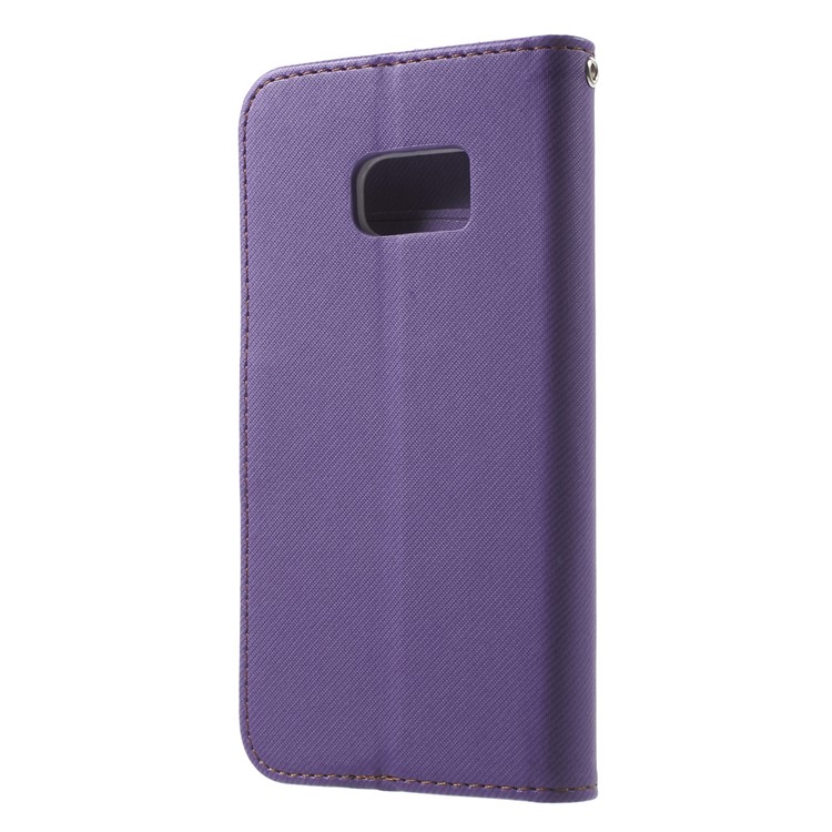 ROAR KOREA Diary Leather Wallet Case for Samsung Galaxy S7 - Purple-2