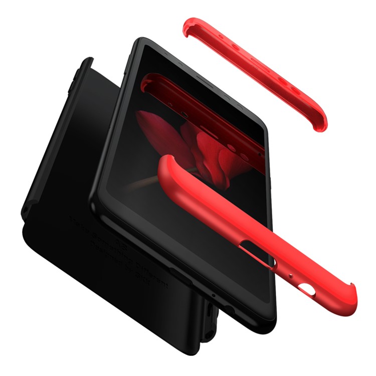 GKK Detachable 3-Piece Matte PC Hard Case for Samsung Galaxy A8 (2018) - Red / Black-7