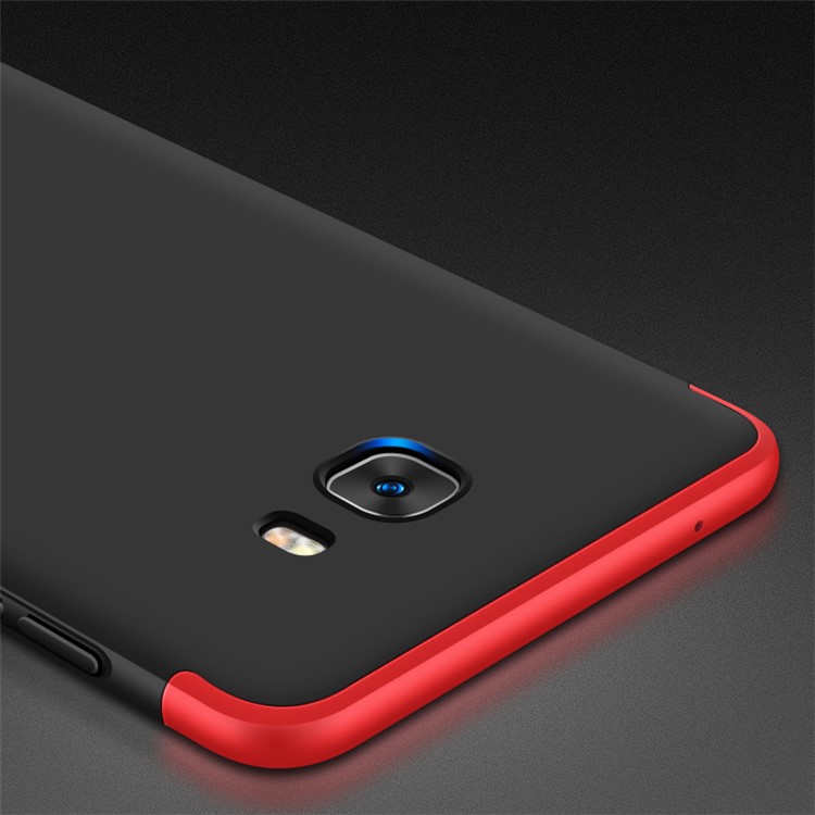 GKK Detachable 3-piece Matte PC Hard Case for Samsung Galaxy C9 Pro - Red / Black-7