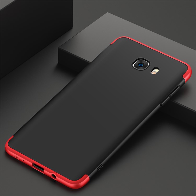 GKK Detachable 3-piece Matte PC Hard Case for Samsung Galaxy C9 Pro - Red / Black-8