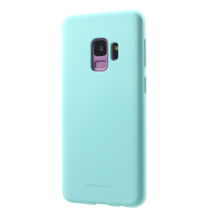 MERCURY GOOSPERY Pele Matte TPU Caixa Do Telefone Móvel Para Samsung Galaxy S9 G960 - Ciano-3